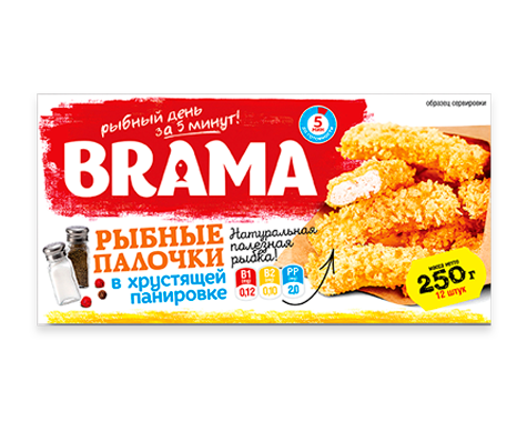 Fish sticks in crispy breading